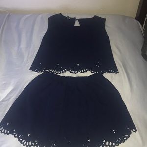 Zafiro two piece outfit top and shorts